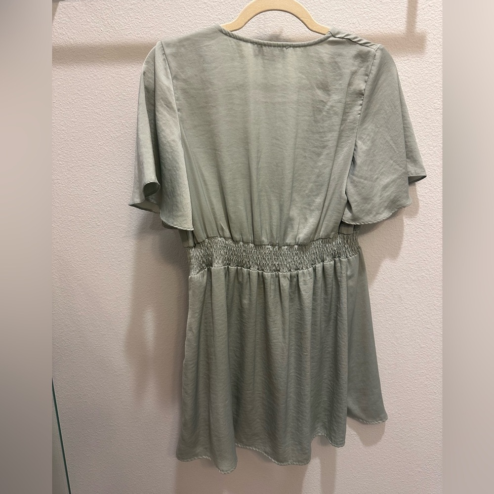 Lulu's Light Green Button-Up Dress - Picture 3 of 3